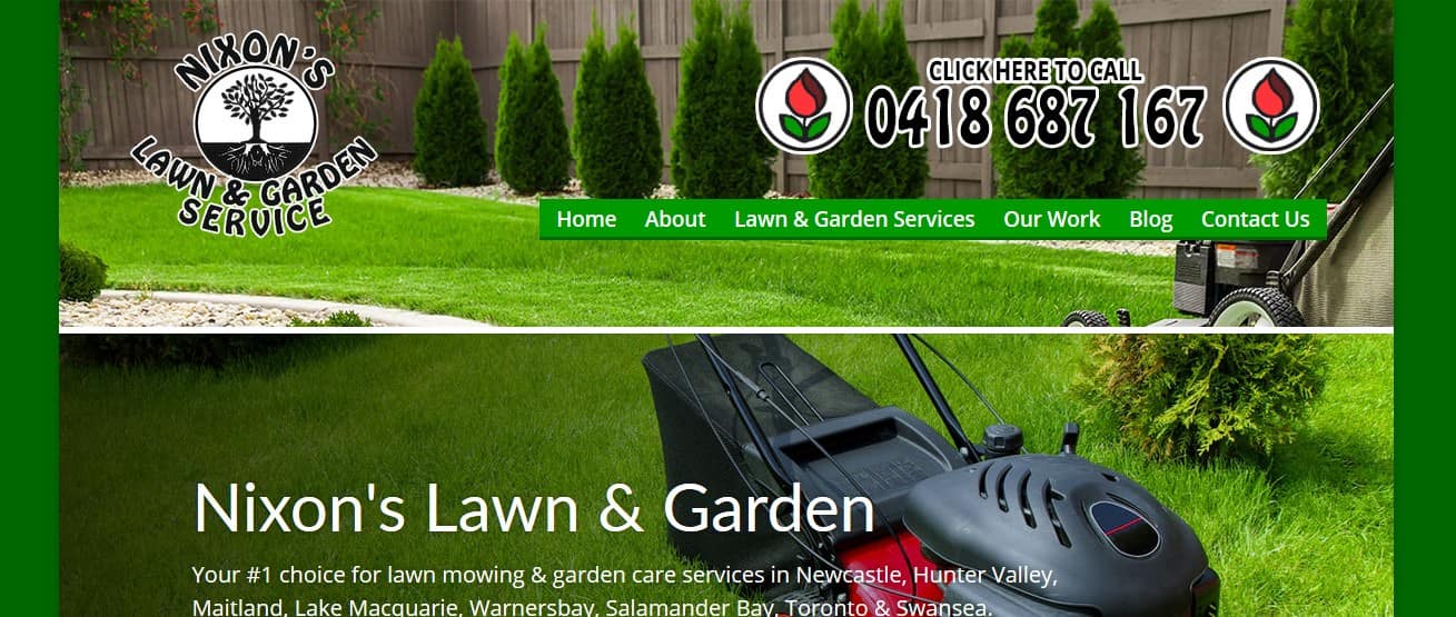 Nixon's Lawn & Garden Service | Website Launch | Newcastle Lawn Mowing